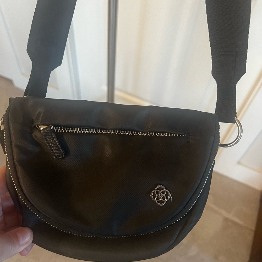 Kendra Scott Black Belt Bag with Adjustable Strap and Minimalist Design